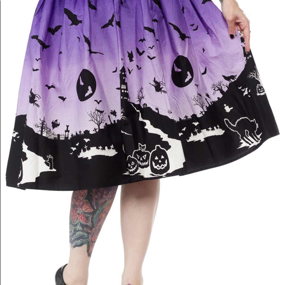 HELL BUNNY HAUNTED HOUSE SKIRT